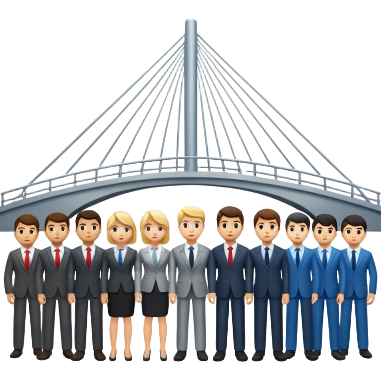 bridge between team tech and business emoji