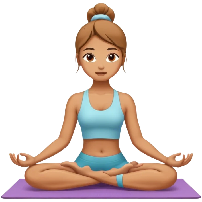 Girl doing yoga emoji