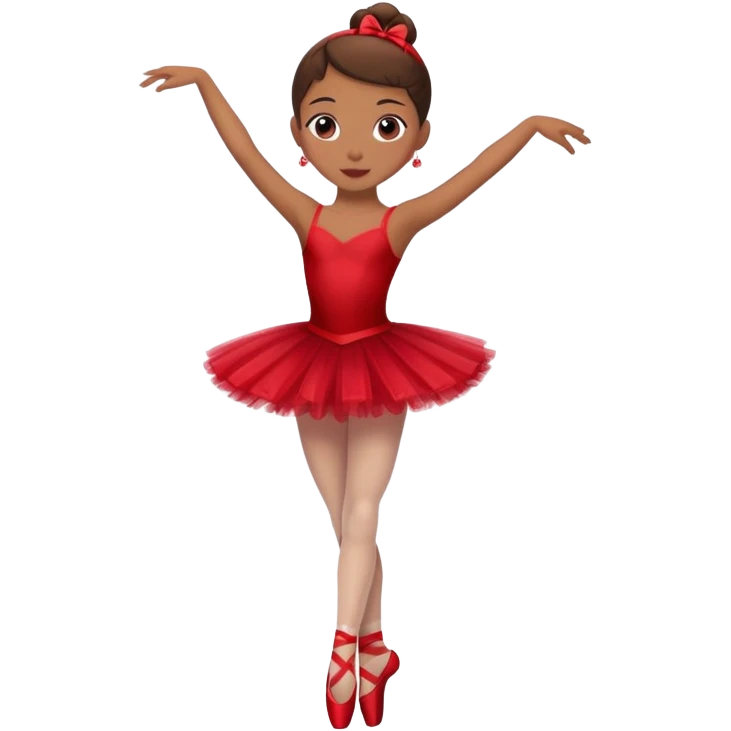 ballet dancer in cherry red dress, ballerina in red tutu emoji
