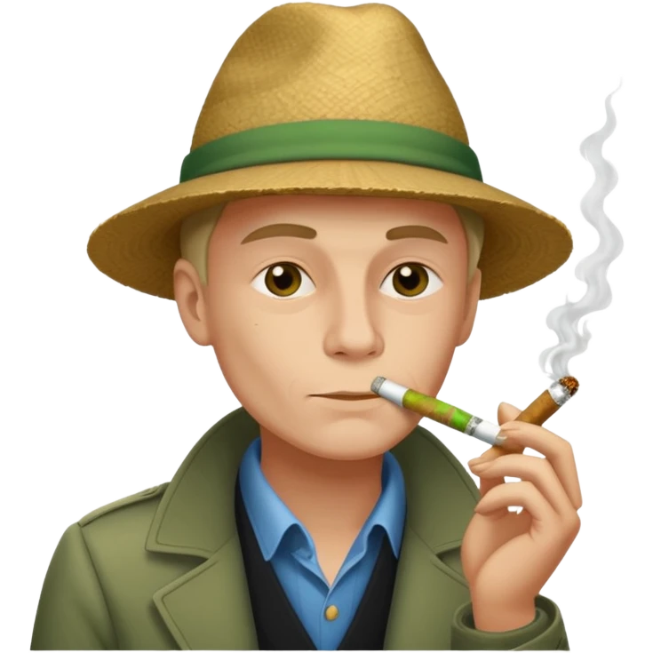 Emoji of Vytautas Eismontas smoking weed emoji