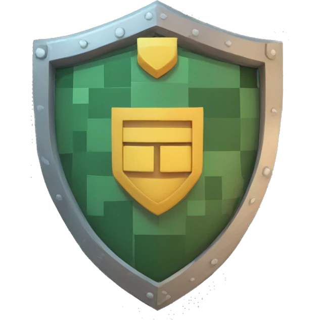 a carrer shield in minecraft style emoji