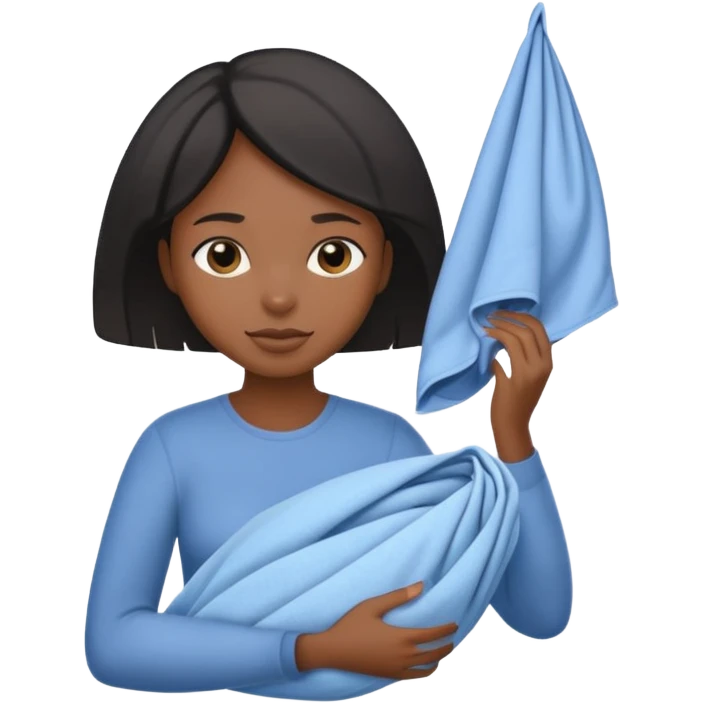 Black girl folding  emoji