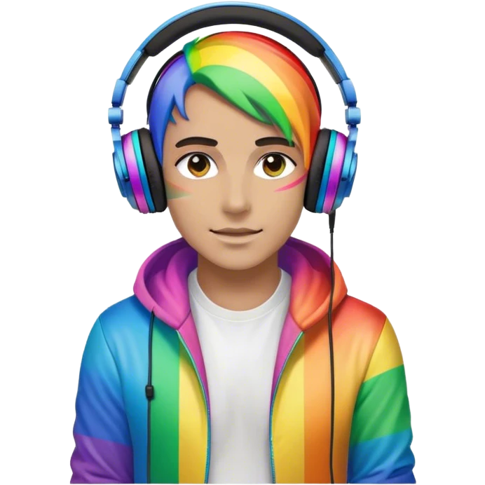 Rainbow dj emoji
