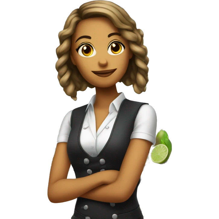 Girl Bartender cocktail  emoji
