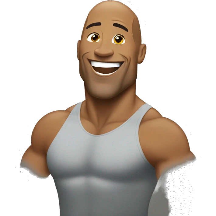 Dwayne Johnson happy emoji