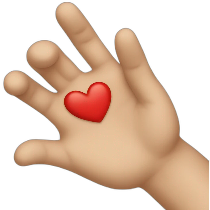 Half heart with fingers emoji