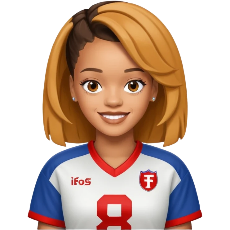 Rihanna in a football jersey  emoji