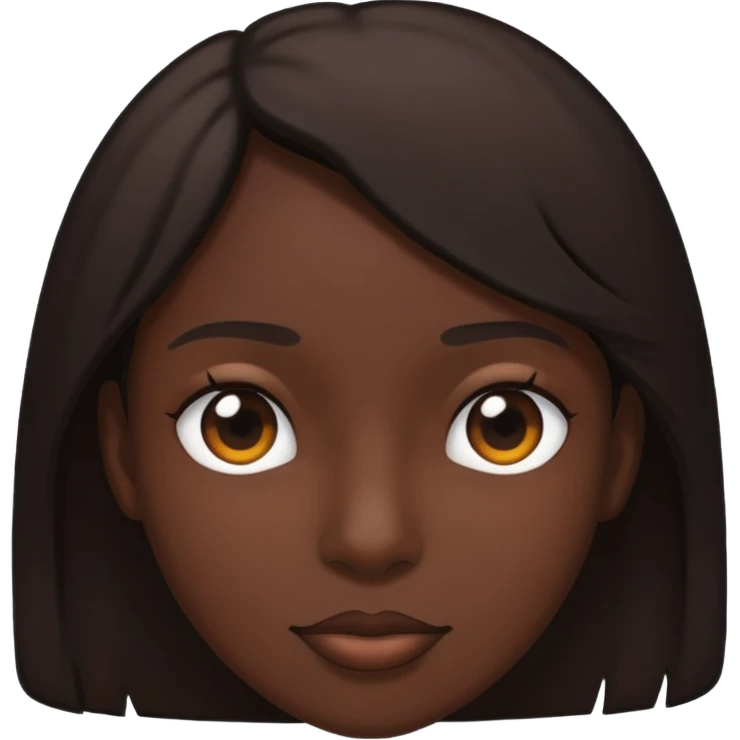 See only the shape, so no eyes, no lips, no hair. See only the silhouette. emoji