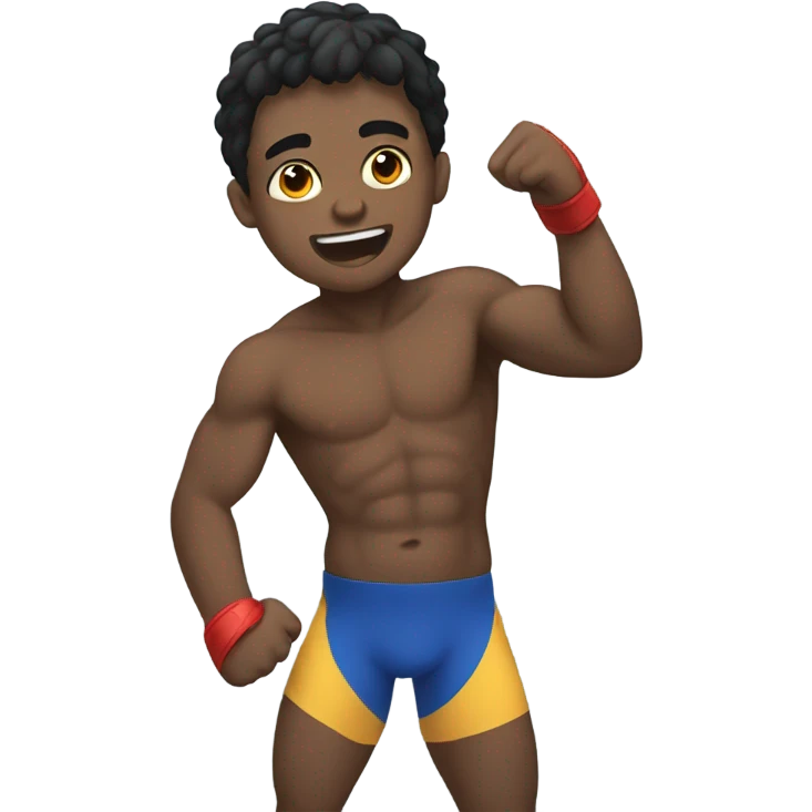 Boy wrestling  emoji