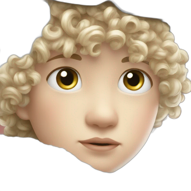 little curly boy, not board, white ski emoji