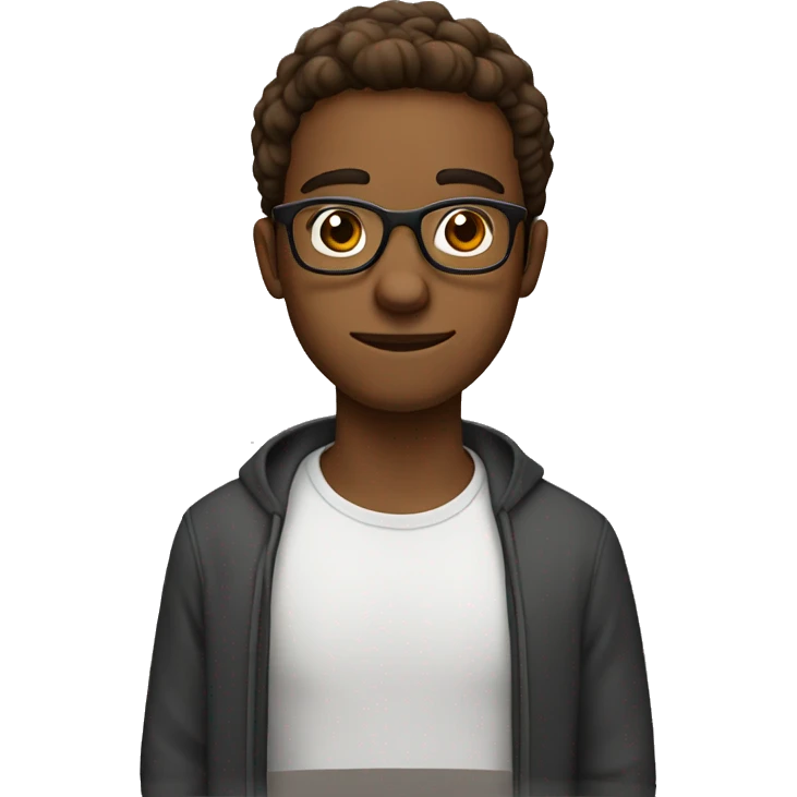 24 year old man with brown hir and glasses emoji