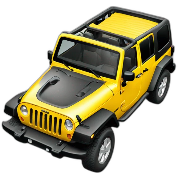 jeep wrangler tj yellow emoji