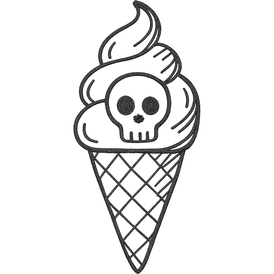 gothic ice cream emoji