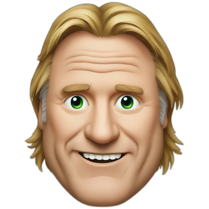 Depardieu with rabbit teeth emoji