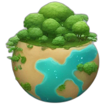 planeta terra com água emoji