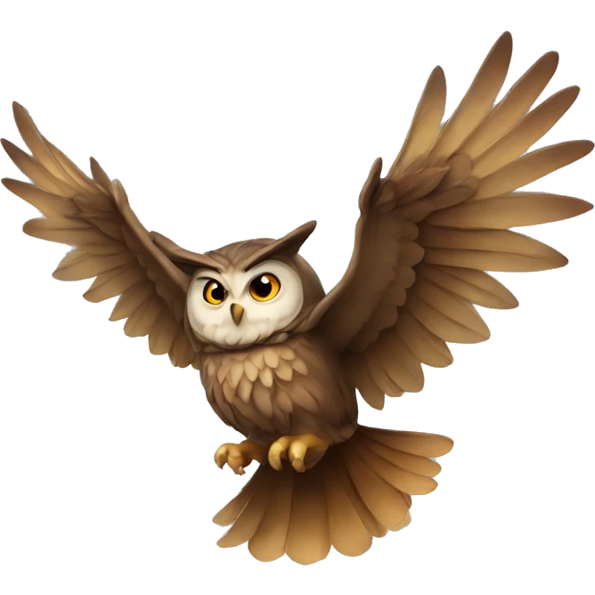 Flying wizard owl emoji