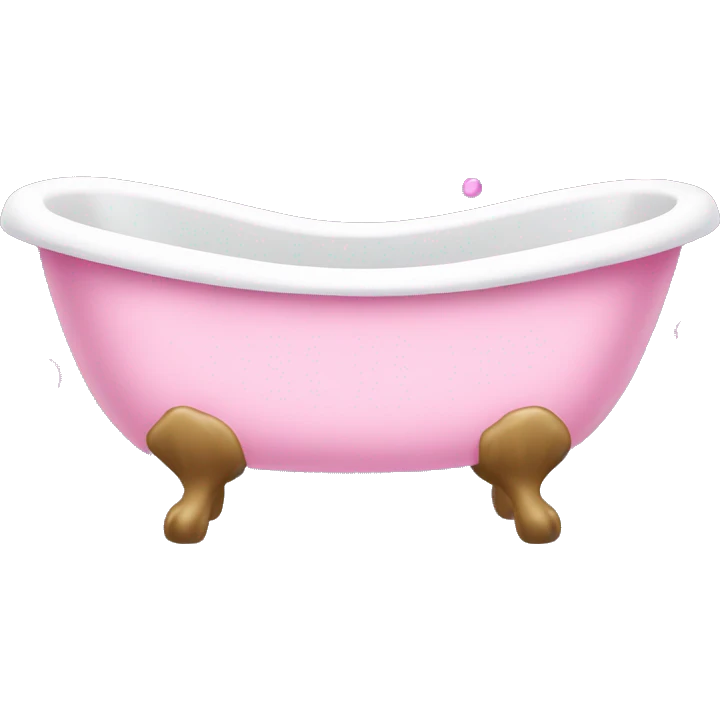 Bath tub with pink bubbles emoji