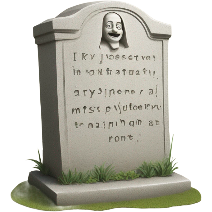 Funny grave stone emoji