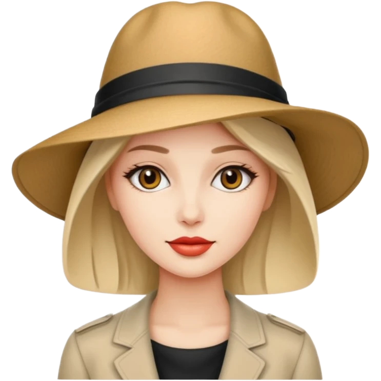 Stylish woman face emoji