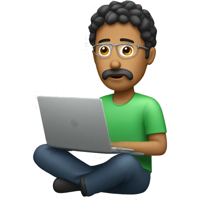  Tired video edtor with a laptop  emoji