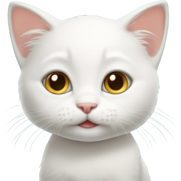 Cute white kitten emoji