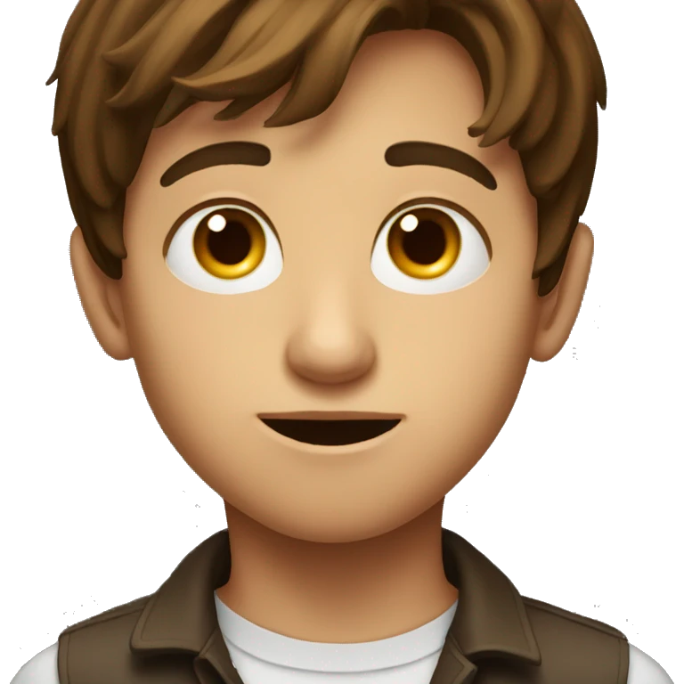 brown hair boy portrait looking at viewer emoji