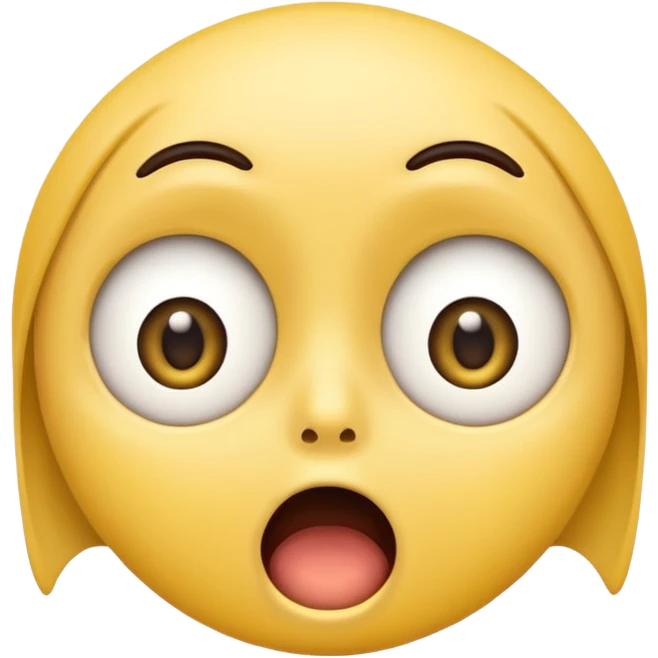 shocked face emoji, wide eyes, open mouth, expressive emoji
