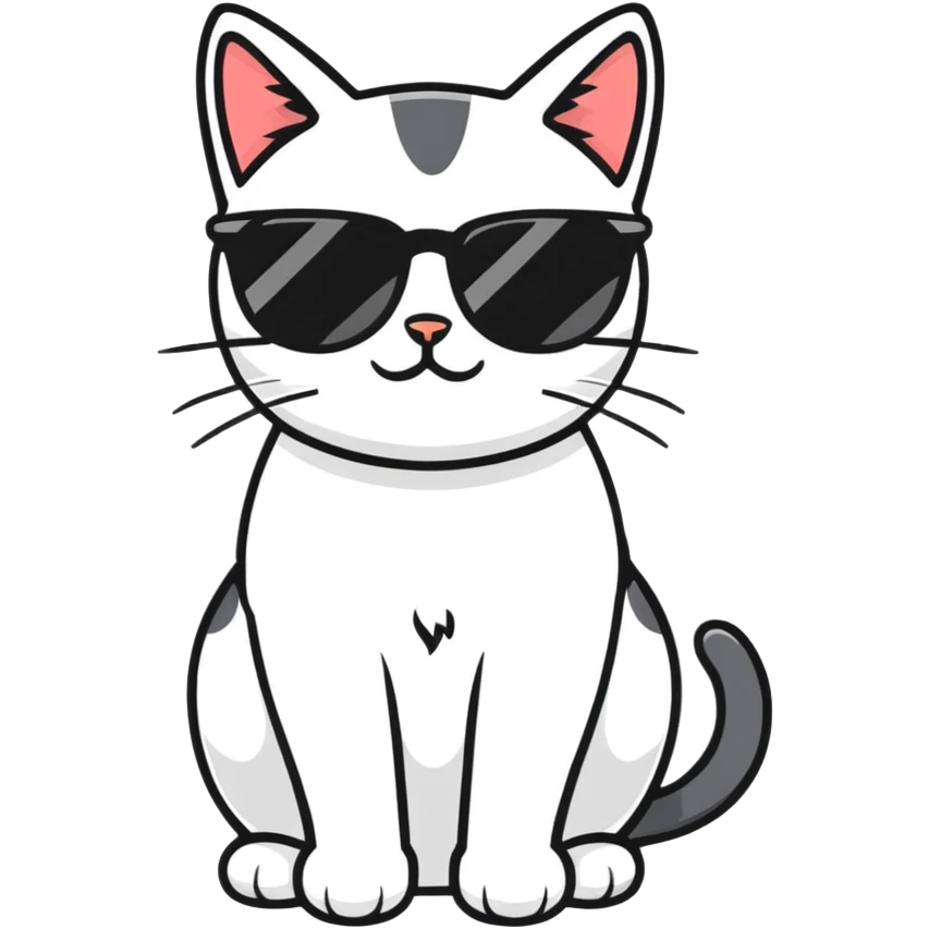Cat with sunglasses emoji