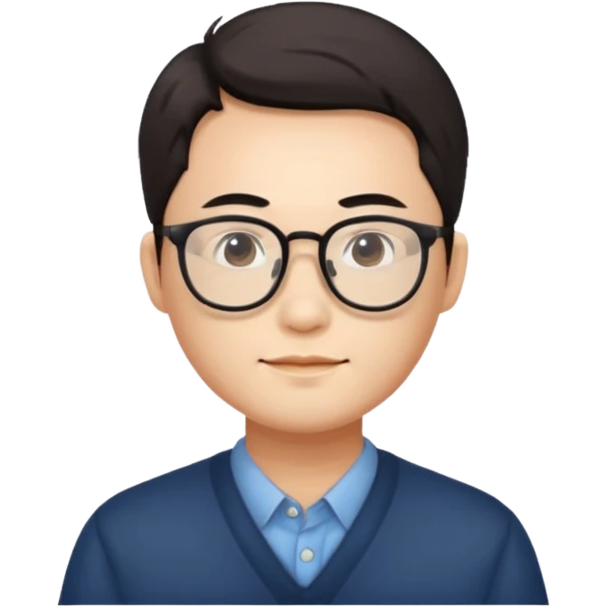 cz binance owner, chinese with glasses emoji