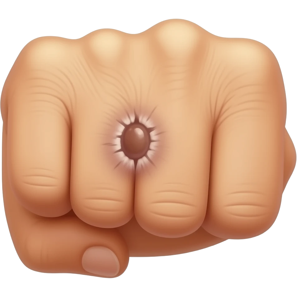 ugly skin cancer with crust on an arm emoji