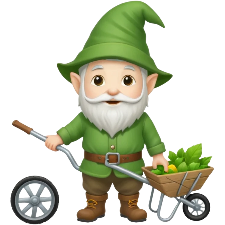 gnome with wheelbarrow emoji