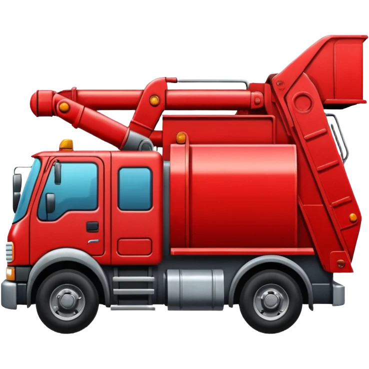 garbage truck red emoji