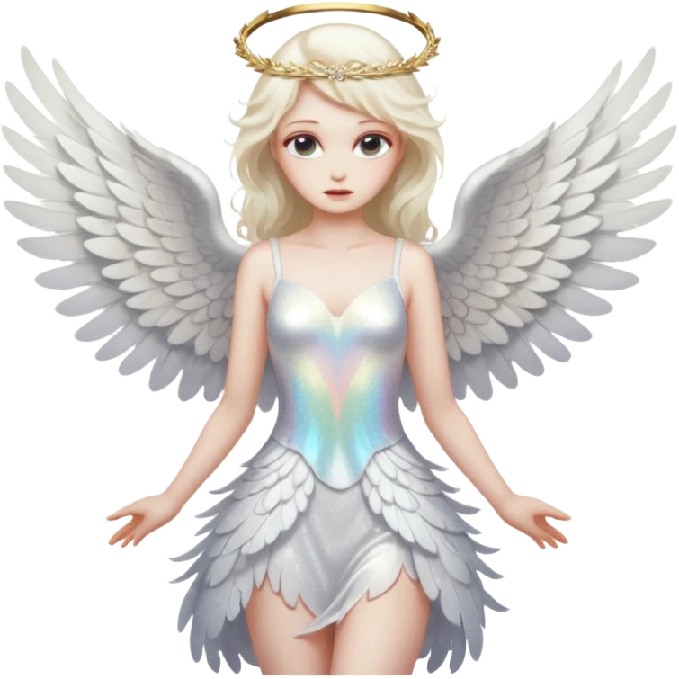 Glitter fallen angel emoji