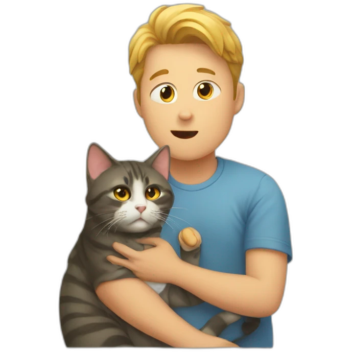 cat ignoring owner emoji