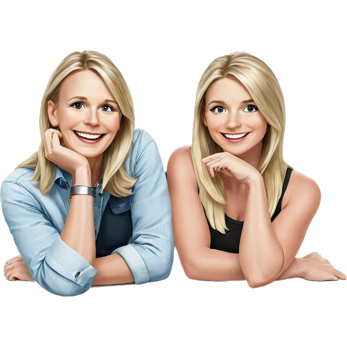 blonde girls smiling on cover emoji