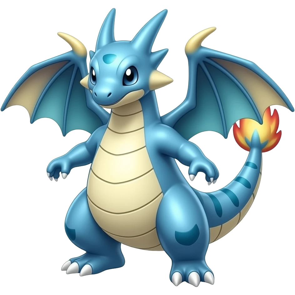 Shiny Lapras-Dragonair-Dratini-Amaura-Pokémon-Fakémon-fusion-hybrid-creature emoji