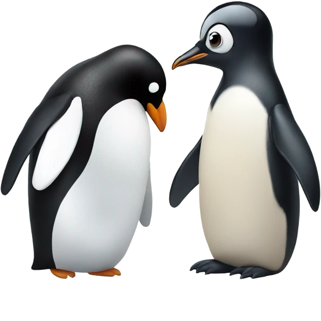penguin and penguin emoji