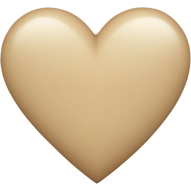 Beige heart  emoji