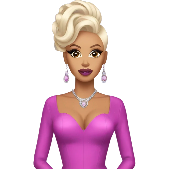 Rupaul on the runway of drag race emoji