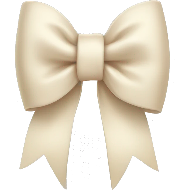 Cream bow emoji