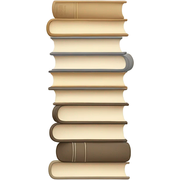 stack of neutral books emoji