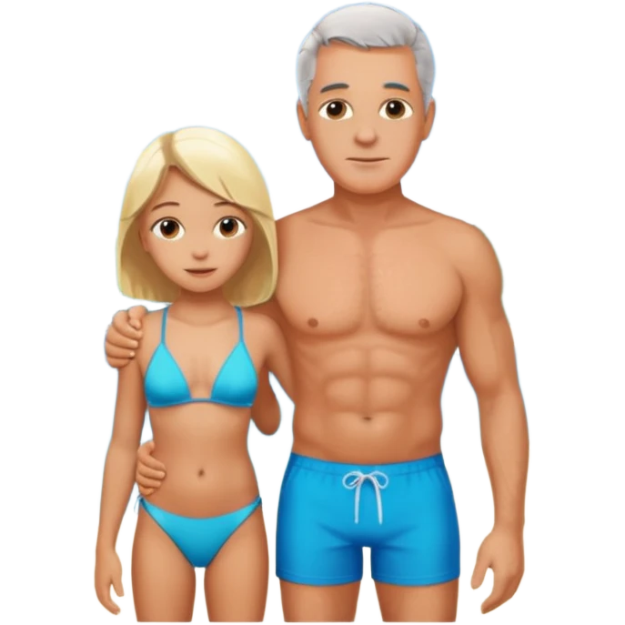 Epstein and a child on an island emoji