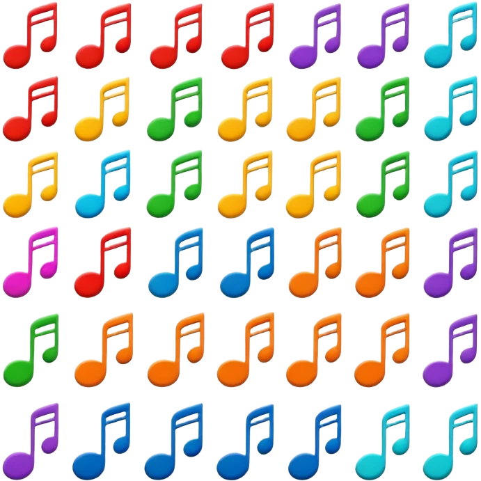 signos de musica de colores emoji