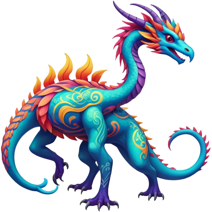 Epic complex detailed aesthetic-scenic-Fakémon-creature emoji