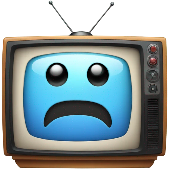 A tv with a happy star inside emoji