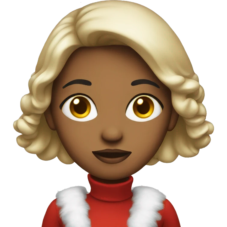 Women wearing Christmas outfit emoji