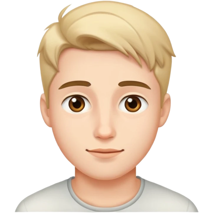 Young man with loving expression emoji