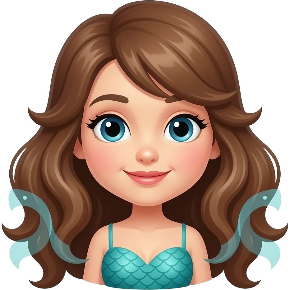American flag mermaid brown hair emoji