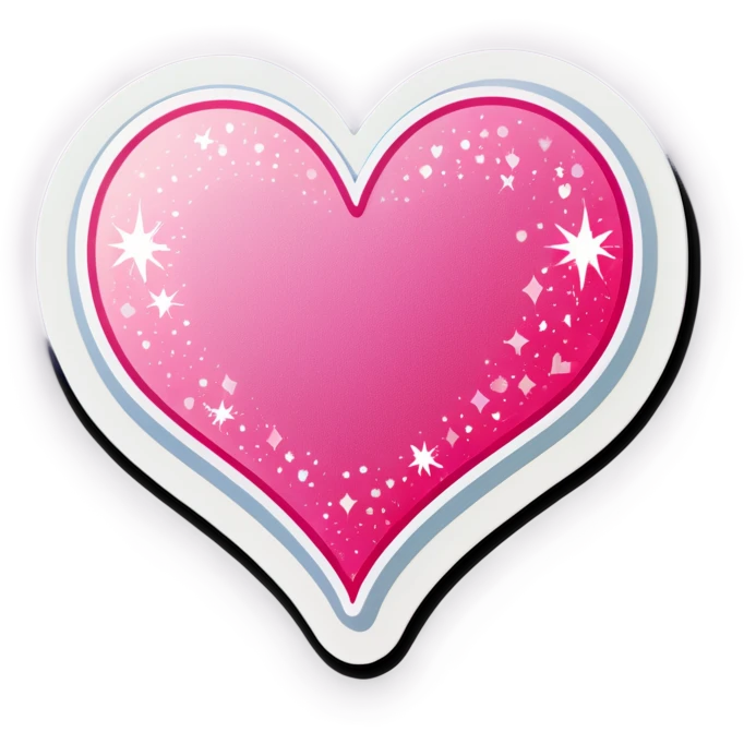 Pinky sparkling heart emoji