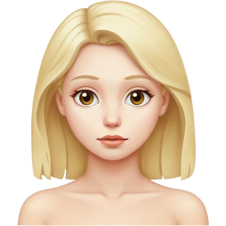 Nacked blond woman emoji